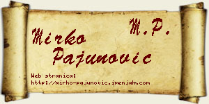 Mirko Pajunović vizit kartica